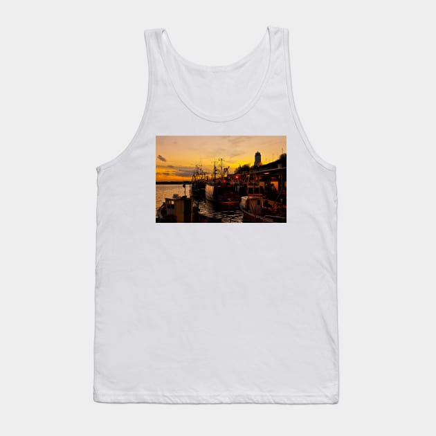 Sunset at North Shields Fish Quay Tank Top by Violaman